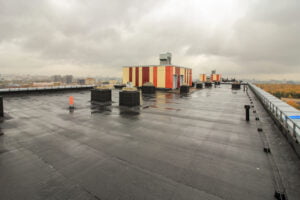 Texas commercial roof coating for shopping centers.